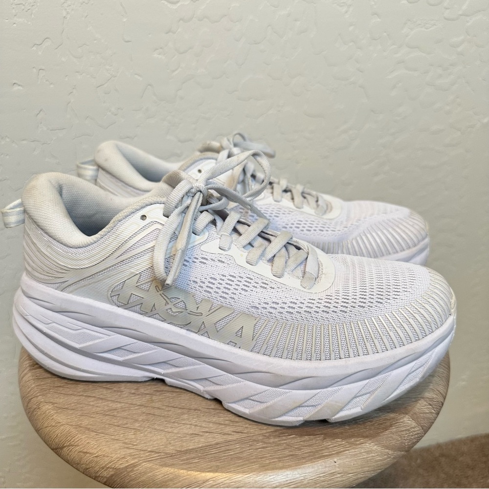 Hoka Bondi 7 Women's White Sneakers